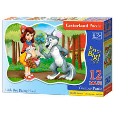 Cine crezi că e lupul cel rău? ScufiÅ£a Rosie Si Lupul In PÄdure 12 BucÄÅ£i Maxi Puzzle Castorland CumpÄra Jucariishop