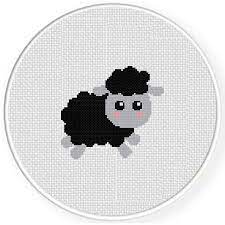 10% off most counted cross stitch charts and kits Black Sheep Cross Stitch Pattern Sheep Cross Stitch Cross Stitch Animals Animal Cross Stitch Patterns