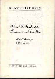 April 1929 by ottilie w roederstein( book ). Raoul Domenjoz Abebooks