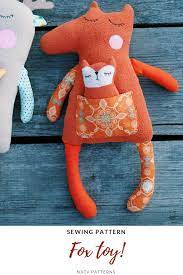 Fox Sewing Pattern Pdf Stuffed Animal Fox Plushie Pdf Stuffed Toy Plush Softie Fox Toy Pattern Toy Animal Pattern Doll Plush Tutorial Fox Sewing Stuffed Animals Fox Toys Fox Sewing Pattern