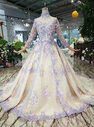 Check out our collections of 2021 wedding dresses, bridesmaid dresses, prom gowns, and find the ones of your dreams. Champagne Tulle Purple Appliques High Neck Long Sleeve Wedding Dress High Neck Long Sleeve Wedding Dress Wedding Dress Long Sleeve Long Sleeve Wedding