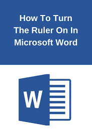 How To Turn The Ruler On In Word Howto Microsoft Word Learning Microsoft Microsoft Office Word Microsoft Applications