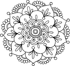 Tired of color by numbers all the time? Easy Flower Mandala Coloring Pages