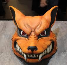 Anime Cosplay and Collection Mask. Kitsune Nine Tails Karama. Traditional  Japanese. Ku Ma.