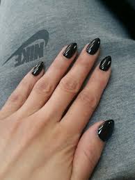 Almond Black Acrylic Nail Designs Almond Nails Everything You Need To Know In 2020 Black Almond Nails Almond Acrylic Nails Almond Shape Nails