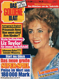 DAS GOLDENE BLATT #28 1985 Vintage GERMAN MAGAZINE cover ELIZABETH TAYLOR