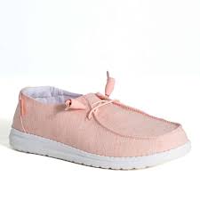 Try on a pair of hey dudes and they will quickly become a natural part of your life, whether at play, work, or after sport! Hey Dude Shoes Women S Wendy Linen Shoes In Pink Lemonade 121415021 Glik S