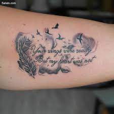 In Memory Tattoos Google Dad Parent Daddy Fathersday Papa Beautiful Angel Tattoos Guardian Angel Tattoos Remembrance Tattoos Mom Tattoos Dad Tattoos