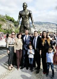 The world laughed at him. Ronaldo Unveils Statue Sculpted In His Honour Rediff Sports
