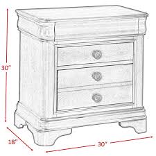 The three drawers are all wood drawers which. Picket House Furnishings Conley 3 Drawer Nightstand In Cherry Cm750nso