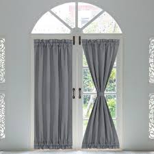 Nearly any fabric can be used to create french door curtains. Piccocasa French Door Blackout Curtains Thermal Insulated 25 X72 Solid Gray Color Walmart Com Walmart Com