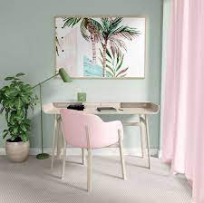 Modern Home Office With Wondering Pastel Colours Guest Bedroom Home Office Pastel Interior Design Living Room Inspiration Modern