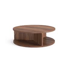 This coffee table is uniquely designed with a luxurious chesterfield pattern. Contemporary Coffee Table Drum Dare Studio American Walnut Natural Oak Round