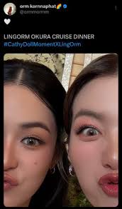 Baobao with her Jie Jie 😍😍 LINGORM OKURA CRUISE DINNER  #CathyDollMomentXLingOrm #linglingkwong #ormkornnaphat  #hilightseveryonefollowers