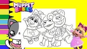 Hours of fun await you by coloring a free drawing cartoons the muppets. Coloring Disney Muppet Babies Miss Piggy Kermit Fozzie Bear Coloring Book Sprinkled Donut Jr Youtube