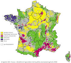 Carte De France Agricole Carte De France Geographie France Agricole