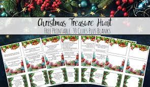In addition to the list of challenges, you should also give out a sheet with scavenger hunt rules including a deadline (usually one to four hours from the start time works best). Free Printable Christmas Treasure Hunt 30 Clues Plus Blanks