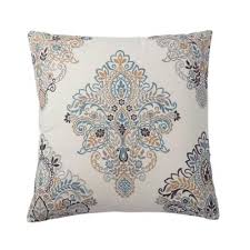 The Company Store Embroidered Neutral Paisley 26 In X 26 In Decorative Throw Pillow Cover 50151 26x26 Paisley The Home Depot In 2020 Embroidered Pillow Covers Throw Pillows Decorative Throw Pillow Covers