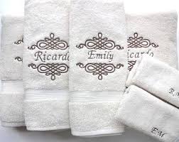 Black And White Hand Towels Bathroom Set Of 6 Personalized Bath Towels Hand Towel Bathroom Personalized Gift Embroidered To Towel Embroidery Designs Embroidered Towels Embroidered Bath Towels