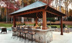 Patio furniture, fire pits & heaters, outdoor lighting Backyard Kitchen With Pergola Novocom Top