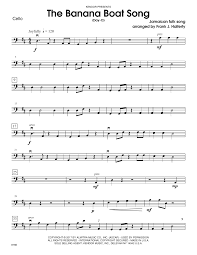 Say my name beetlejuice animatic. Banana Boat Song The Day O Cello Sheet Music Frank J Halferty Orchestra