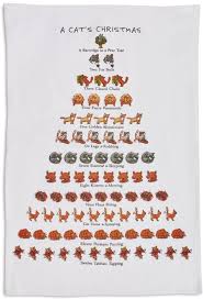 The Cat Lover S 12 Days Of Christmas Flour Towel Under 15 Christmas Towels 12 Days Of Xmas 12 Days Of Christmas