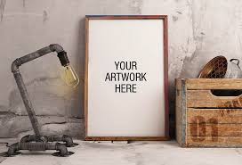 A High Res Photo Shot Including A Mockup For A Framed Poster Picture Use The Psd S Smart Object To Swap Content Frame Mockup Free Frame Mockups Poster Mockup