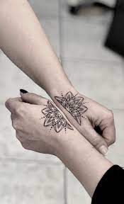 Matching Mandala Tattoo C Kiavash Tattoo Bff Tattoos Hand Tattoos Sisters Tattoo