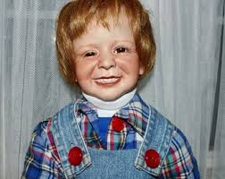 C.1994 "Krister" Character Boy Original Doll 19" de la artista Elin  Lindtner