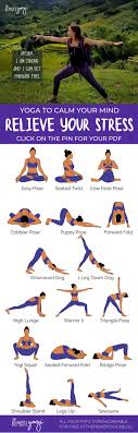 Yoga Poses For Stress Relief Free Yoga Pdf In 2020 Yoga Flow Easy Yoga Workouts Yoga Flow Sequence