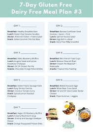 Gluten Free Meal Plan 3 In 2020 Dairy Free Gluten Free Dairy Free Dairy Free Recipes
