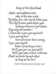 Handwritten Poem Song Of The Open Road By Walt Whitman Custom Calligraphy On Etsy 30 00 Whitman Poems Walt Whitman Walt Whitman Quotes