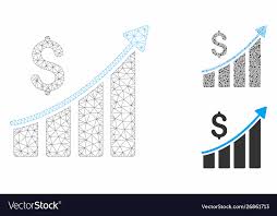 Sales Growth Bar Chart Mesh 2d Model And