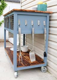 diy mobile island/grill cart diy huntress