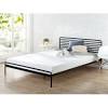 The metal bed rail support also adds height so your mattress won't have to sit on the floor. 1