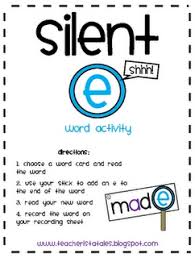 Free On Tpt 1st Grade Silent E Word Activity Word Activities Teaching Phonics E Words