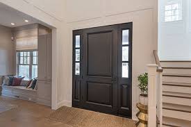 For the past few years, designers have been upping the trim and molding game with coats of bold, black paint. Custom Solid Wood Front Doors In Chicago Illinois Glenview Haus Showroom