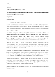 Keluarga belum putuskan mahu ambil tindakan. Islamic Fam Sekali Ngan Jawapan Studocu