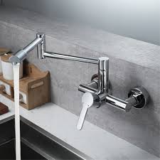 When you google wall mount faucet it's always a vessel sink. Fold Kitchen Sink Faucets Brass Wall Mounted Chrome Kitchen Faucet Hot And Cold Water Faucets Mixer Tap Folding Modern Buy At The Price Of 84 08 In Aliexpress Com Imall Com