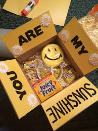 You Are My Sunshine Yellow Themed Care Package Sent To Boyfriend Sunshine Gift Sunshine Care Package Care Package