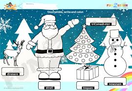 Christmas is a popular holiday in the usa and canada, as well as europe and in many other. Esl Christmas Worksheet Unscramble And Color Steve And Maggie Fun2learn