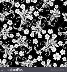 Free vector classic traditional black and white floral pattern. Abstract Patterns Black And White Floral Pattern Stock Illustration I2767799 At Featurepics