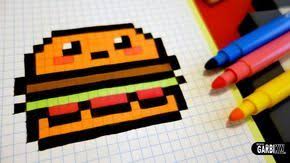 Handmade Pixel Art How To Draw Kawaii Hamburger Art Draw Hamburger Handmade Kawaii Pixel Pixel Art Food Pixel Drawing Pixel Art