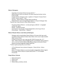 Short Notes Bahasa Melayu