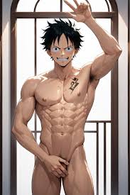 Monkey D Luffy From One Piece, Naked, 18+ AI Gay Porn