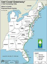 Map Of East Coast Cities East Coast Greenway Map | Smart City