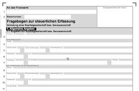 Anleitung Den Fragebogen Zur Steuerlichen Erfassung Korrekt Ausfullen Startingup Das Grundermagazin