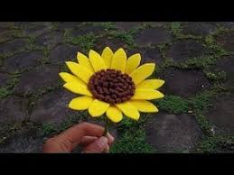Diy Felt Sunflower Cara Membuat Bunga Matahari Flanel Youtube Flores De Feltro Rosa De Feltro Casamentos