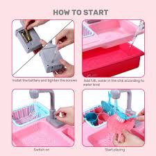 color changing play kitchen sink toys