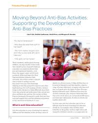 Diversity activities work activities montessori activities creative activities. Pdf Moving Beyond Anti Bias Activities Supporting The Development Of Anti Bias Practices
